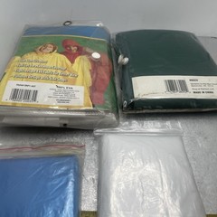 Lot of 4 Rain Poncho 1 Size Fits Most Outdoors Camping Hiking Survival Ozark