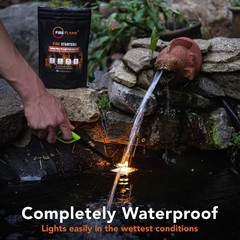Instant Fire Starter – 100% Waterproof, Odorless & Non-Toxic – 60 Pouches for BB