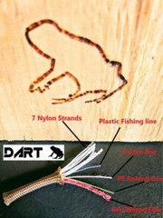 Paracord Survival Necklace with Flint, Fishing line, Cotton line, Waxed flax