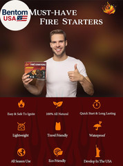 Fire Starter, Easy-Burning Fire Starter Squares for Wood Stoves, Campfires, Gril