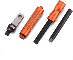 Compact Fire Starter, with Scraper Striker, DOSMAMZ 3PCS Replaceable Threaded