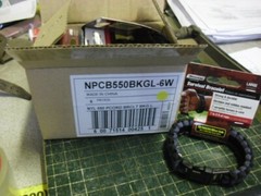 Box of 6ea. 550 Paracord Survival Bracelet Black/Blue Military grade Large