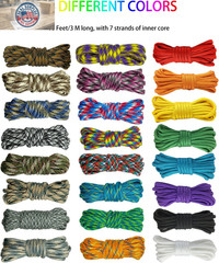 24 Colors Paracord Cord Multifunction Paracord Ropes 550Lb Survival Paracord Ran