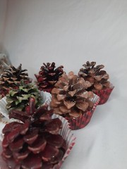 5pk Pinecone Fire Starter Scented Wax Bonfire Fireplace Unique Valentines Gift