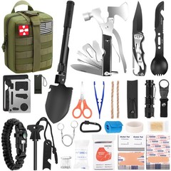 Gifts for Men Christmas Dad, Survival Kit, 150 PCS Gear Large, Green