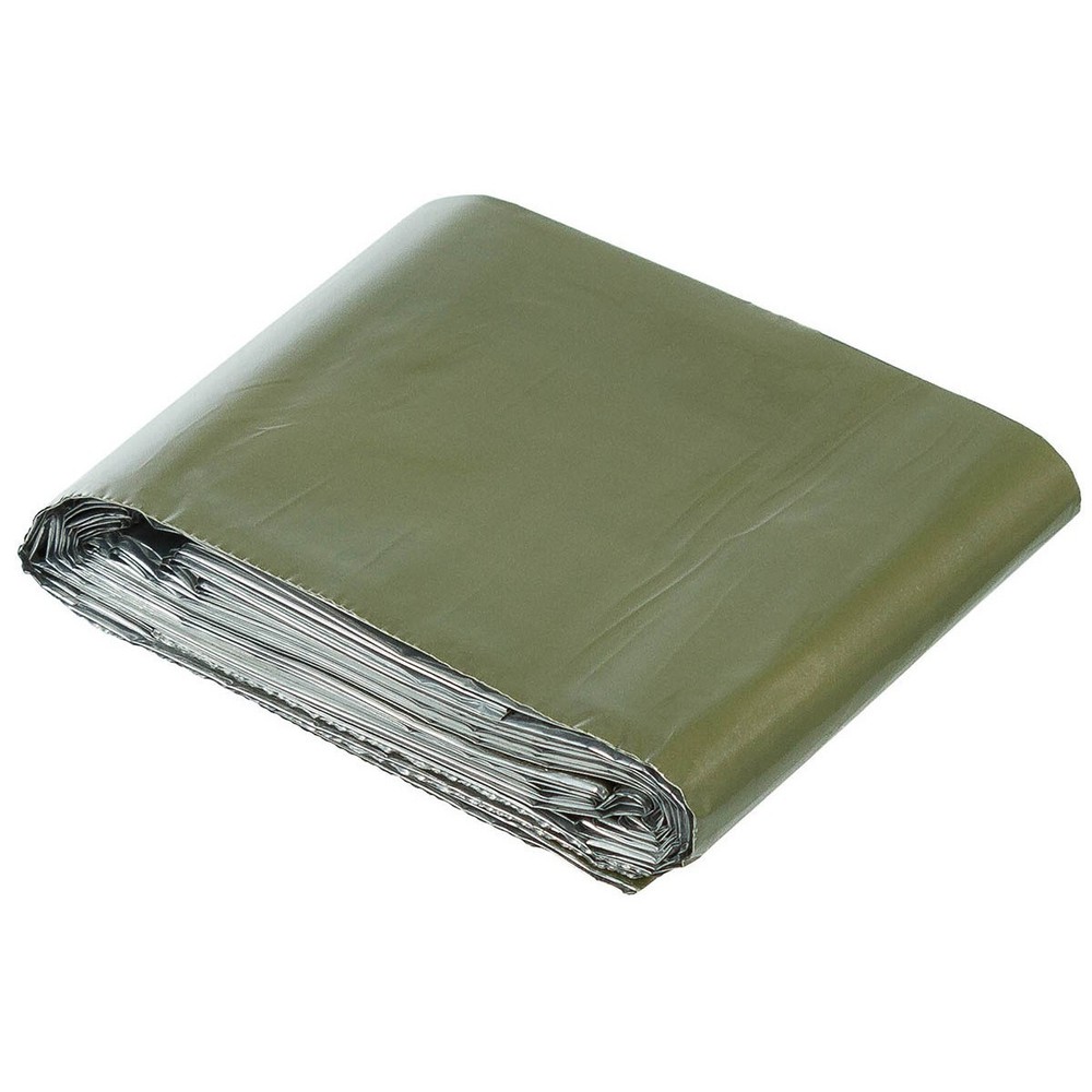 Rescue Blanket MFH (213 x 132 cm) – Olive/Silver: Discreet Emergency Protection