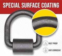 (12 Pack) 1/2″ Heavy Duty Weld-On Forged D Ring 12,000 Lbs 12 – Pack