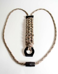 Breakaway Fire Starter Necklace With Extra Camo 550 Paracord Survival Cord