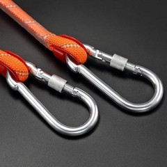 Floating Kayak Rope Reflective Orange 3/8 Inch 32 Feet 4600 lb Nylon Polyester