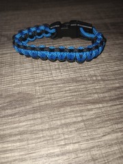 New Paracord Survival Bracelet Blue/Black