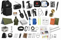 Camping, Outdoor, Survival & Emergency Backpack 100+ Piece – Complete Set