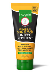 NEW in USA – Incognito 100% All Natural DEET FREE 30 SPF Sunscreen 3.5 Fl oz