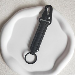 2pcs 7-Core Paracord Outdoor Keychain – Braided Keyring with Eagle Hook