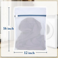 Durable Mesh Laundry Bags 5-Pack (12×16 Inch) Delicates Protector M5, White