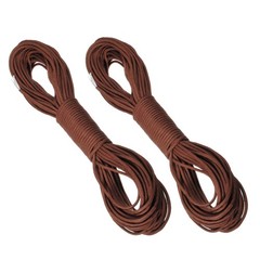 2Pcs Reusable Brown Nylon Utility Rope Tent Guide Ropes for Outdoor Use