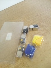 Lot Of 6 Safety Whistle With Lanyard 4 Stainless Steel 2 Plastic