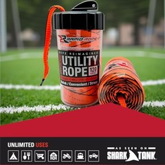 Rapid Rope Canister Tactical Paracord, 1100lb Test, USA Made | 120ft Orange