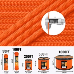 Paracord Rope 550 Lb – 100ft 5/32″ Parachute Cord 4mm 7-strand Para Cord – Heavy