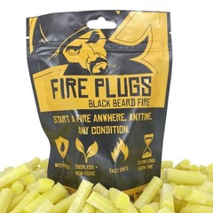 Black Beard Fire Plugs (50 Plugs) | 100% Weatherproof Fire Starter for Campfi…