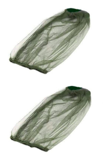 2 Pack — 17.72″ x 17.72″ Mosquito Head Nets – Olive Green