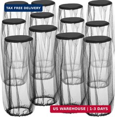 Sintege 12 Pcs Mosquito Head Net Mesh for Hiking & Outdoors, Bug Face Netting Ov