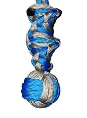 1” Monkey Fist Paracord Keychain Steel Ball Bearing Twisted Braid