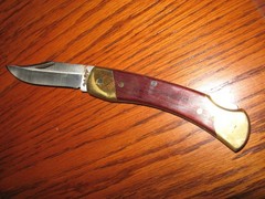 rmk99 Schrade Uncle Henry 8.7″ Folding Knife LB7 USA Wood/Brass Handle VG st135