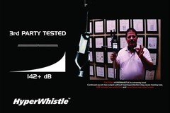 The Original Worlds Loudest Whistle up to 142db Loud, Very Long Range, black