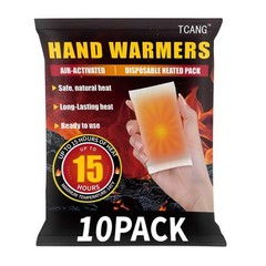 10 Pack Hand Warmers Disposable – Up to 15 Hours of 15 Hours, Creamy white
