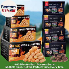 Fire Starter, 64 Mini Square, Natural Fire Starters for BBQ, Campfire, Fireplace