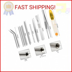 BUYGOO 14Pcs Paracord Stitching Set Stainless Steel Lacing Needles FID Knotter T