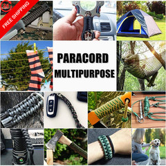 WEREWOLVES Paracord Rope, 7 Strand Type III Parachute 200 ft, Sapphire Blue
