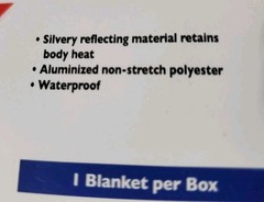 (4 total) Xpect First Aid Emergency Foil Blanket 619279, 54″x84″ Latex-Free