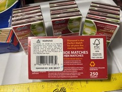 Diamond Strike On Box 2200 Count Wood Paper Kitchen Matches Camping Fireplace