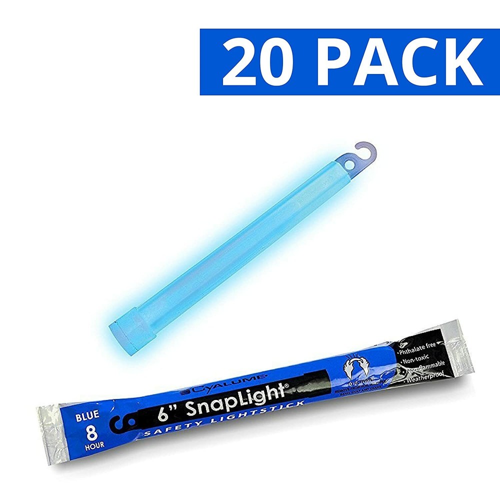Lot of 20 BLUE 12 Hour Cyalume Lightsticks Emergency Survival Prepper EX 05/2022