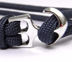 Anchor Bracelet-Paracord Bracelet-Surfer Bracelet-Adjustable-Accent Colors-Handmade