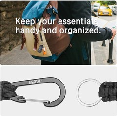 Paracord Keychain for Men Women Paracord Carabiner Backpack Keychain with Alu…