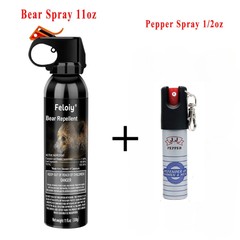 Feloiy Bear Spray 11oz with 1 Pack Free peper spray 1/2oz