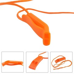 AUGSUN 10 Pcs Safety Whistle Marine Plastic Whistles with Orange