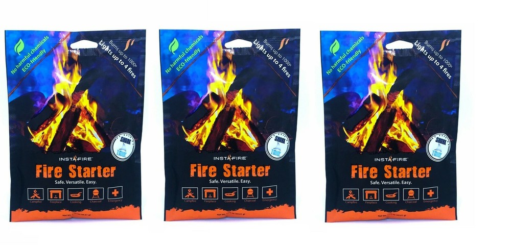 InstaFire Emergency Fuel and Fire Starter 3 Pack