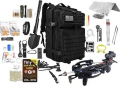 Survival Kit hunting/fishing crossbow. First aid, survival guide & much more!