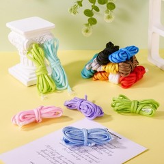 FASHEWELRY 98.42 Feet Polyester Rope 15 Colors 4mm Flat Spandex Cord Ropes Pa…
