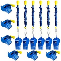 12 Packs Sports Whistles with Lanyard, for Coaches, Referees and Officials Blue