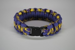 550 Paracord Survival Bracelet Cobra Purple/Grapevine «Made in the USA»