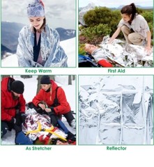 8 Pack Emergency BLANKET Thermal Survival Safety Insulating Mylar Heat 84″ X52″