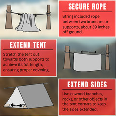 [BULK DEAL] 48x Pack Emergency Reflective Tube Tent for Two People