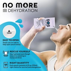 Emergency Drinking Water Packets – 62 Count, 5-Year Shelf Life, Survival Supply
