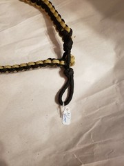 NEW- Neck Lanyard w/break-away clip- Handmade- Paracord 550- Black/Mustard – 26″