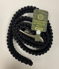 NEW Stone River Gear 500 Lb. Survival Paracord Belt Black Medium – Waist 32-36″