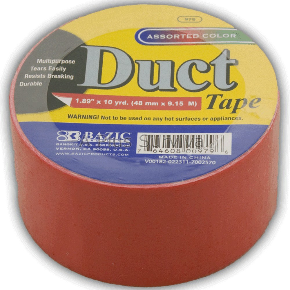 Camping Survival Duct Tape Roll 2″ x 10 Yards Red Hunting Emergency Shelter